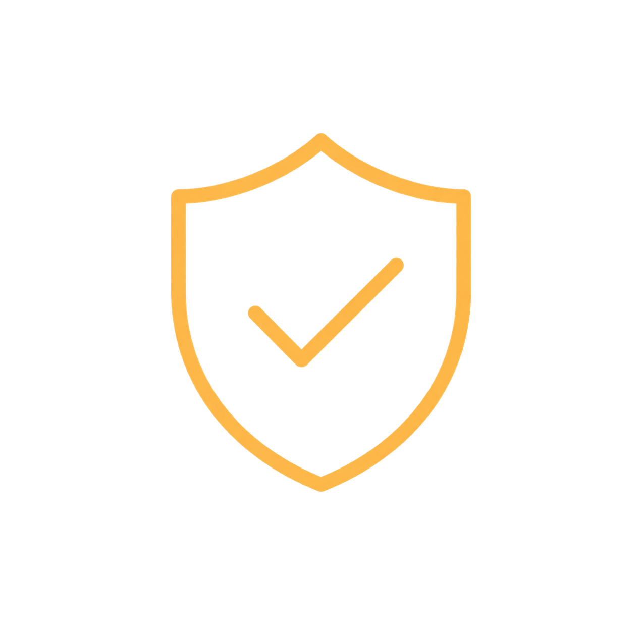 Golden shield checkmark outline-1