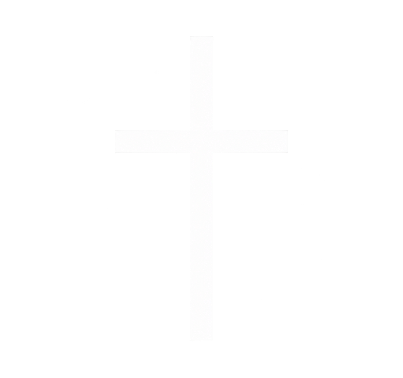 Slender white Latin cross